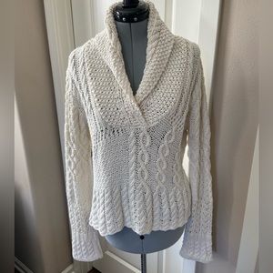 City DKNY Sweater, Cream, Size L